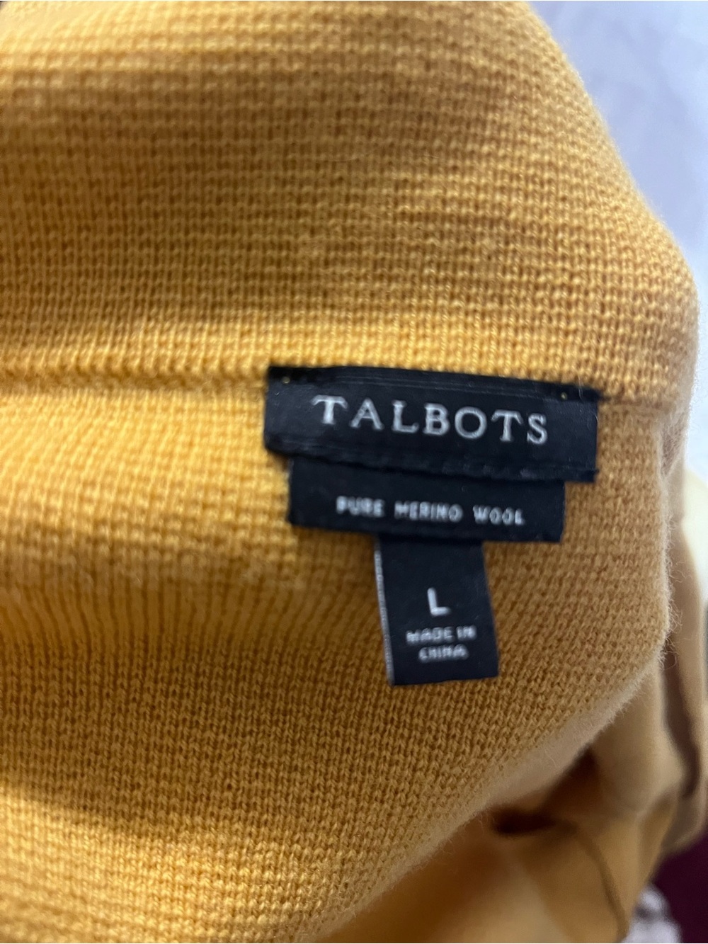 Talbots Mustard Knit Blazer with Patch Pockets - Picture 5 of 5